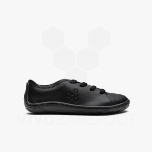 Kids' Vivobarefoot Addis School Juniors Shoes Black | IL060EI