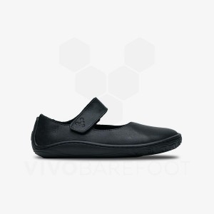 Kids' Vivobarefoot Addis Wyn Shoes Black | IL059FU