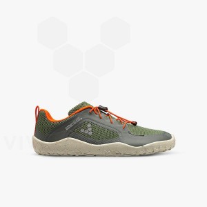 Kids' Vivobarefoot Primus Trail II FG Juniors Shoes Green | IL026MM