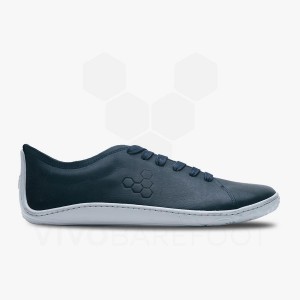 Men's Vivobarefoot Addis Lifestyle Shoes Navy | IL314KW