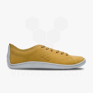 Men's Vivobarefoot Addis Lifestyle Shoes Mustard | IL311NN