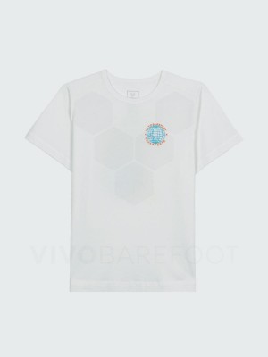 Men's Vivobarefoot Finisterre Sport T Shirts White | IL285NN