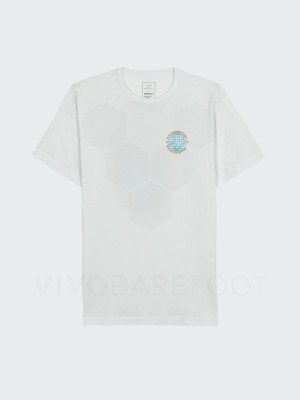 Men's Vivobarefoot Finisterre T Shirts White | IL286MM