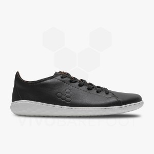 Men's Vivobarefoot Geo Court III Lifestyle Shoes Black | IL315JE