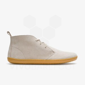 Men's Vivobarefoot Gobi III Suede Lifestyle Shoes Beige | IL299ZD