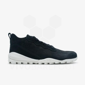 Men's Vivobarefoot Novus Mid Lifestyle Shoes Obsidian | IL296CP