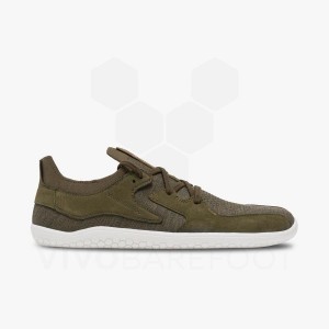 Men's Vivobarefoot Primus Asana II Lifestyle Shoes Olive | IL304UK