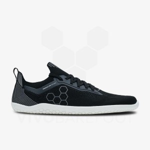 Men's Vivobarefoot Primus Lite Knit Road Running Shoes Obsidian | IL390MM