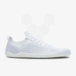 Men's Vivobarefoot Primus Lite Knit Road Running Shoes White | IL388OB