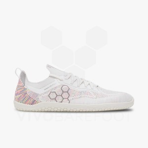 Men's Vivobarefoot Primus Lite Knit Road Running Shoes White | IL385RX