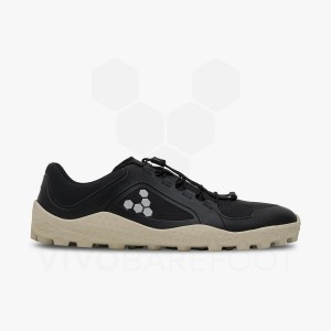 Men's Vivobarefoot Primus Trail III All Weather SG Trail Running Shoes Obsidian | IL363NN