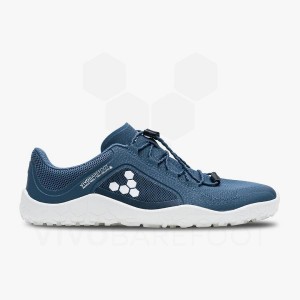 Men's Vivobarefoot Primus Trail II FG Hiking Shoes Deep Blue / White | IL415NN