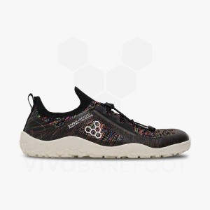 Men's Vivobarefoot Primus Trail Knit FG Hiking Shoes Black | IL430YF