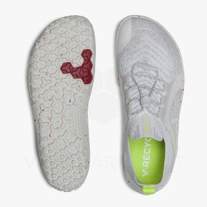 Men's Vivobarefoot Primus Trail Knit FG Training Shoes White | IL335PV