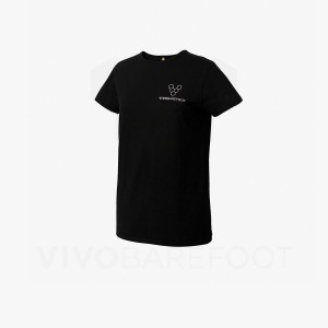 Men's Vivobarefoot Rapanui Sport T Shirts Black | IL275XG