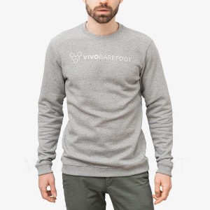 Men's Vivobarefoot Rapanui Sweatshirt Grey | IL272AS