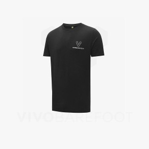 Men's Vivobarefoot Rapanui T Shirts Black | IL277VJ