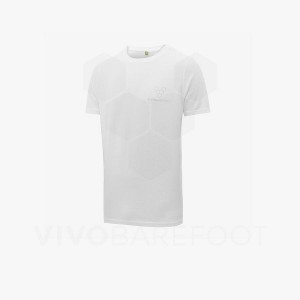 Men's Vivobarefoot Rapanui T Shirts White | IL276WH