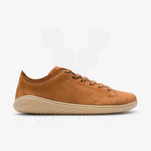 Women's Vivobarefoot Geo Court III Lifestyle Shoes Brown | IL148UK