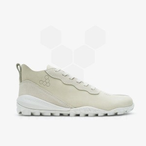 Women's Vivobarefoot Novus Mid Hiking Shoes Beige | IL230QC