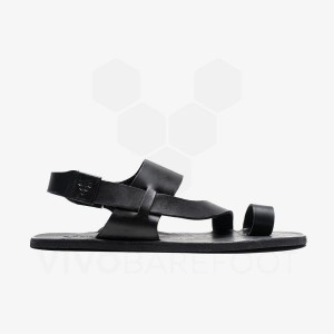 Women's Vivobarefoot Opanka Sandal Lifestyle Shoes Black | IL134IR