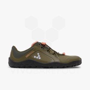 Women's Vivobarefoot Primus Trail III All Weather FG Hiking Shoes Dark Olive | IL263JE