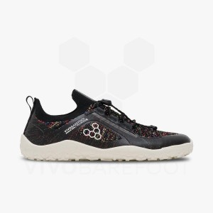 Women's Vivobarefoot Primus Trail Knit FG Hiking Shoes Black | IL256QC