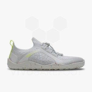 Women's Vivobarefoot Primus Trail Knit FG Trail Running Shoes White | IL203RX